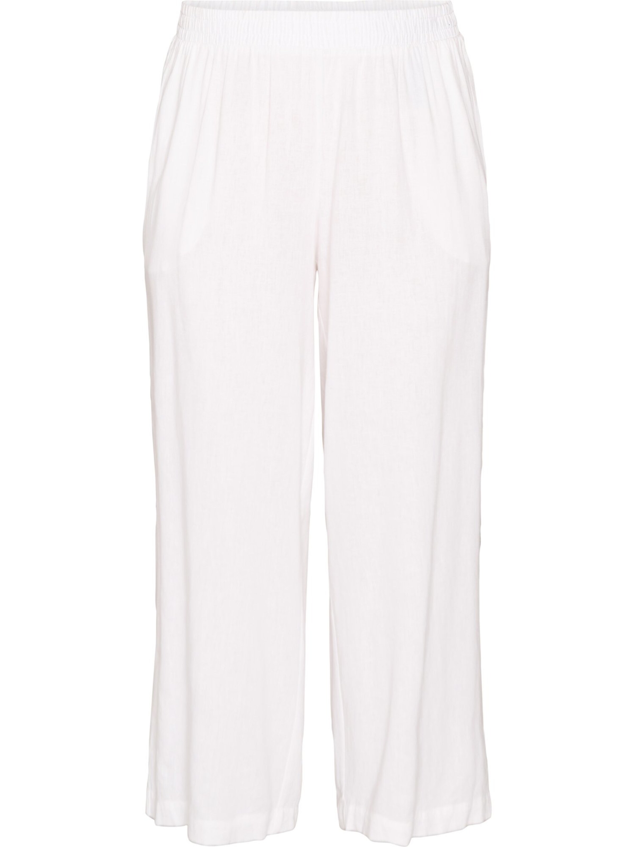 Wide leg Pantaloni 'VLINE' de la Zizzi pe alb