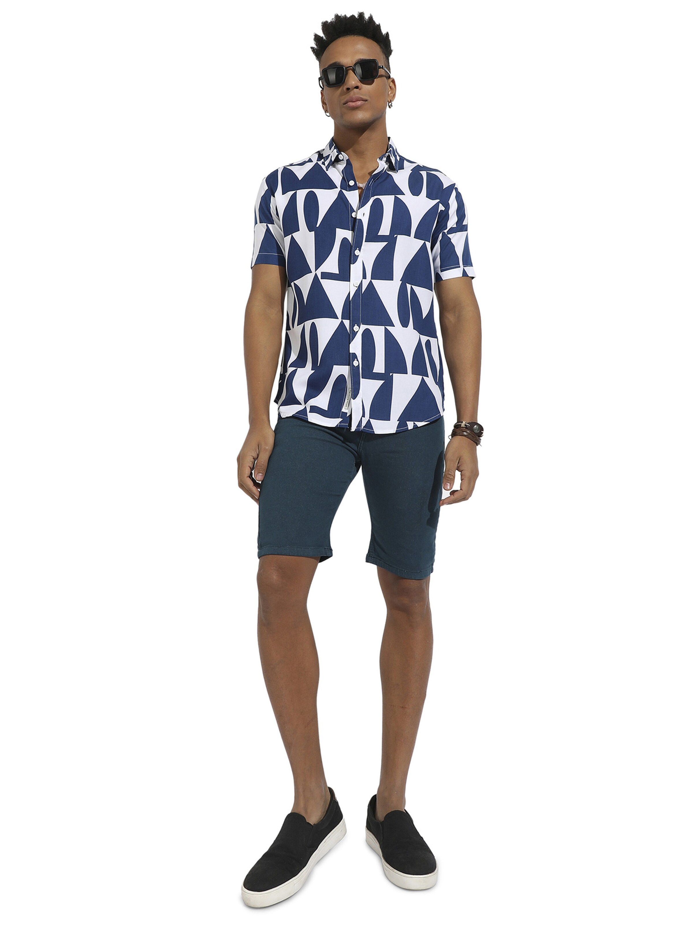 Campus Sutra Regular fit Πουκάμισο 'Nolan' σε μπλε