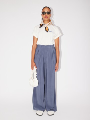 LeGer by Lena Gercke Wide leg Bandplooibroek 'Chadia' in Blauw