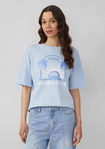 QS Shirt in Blau: Vorderseite