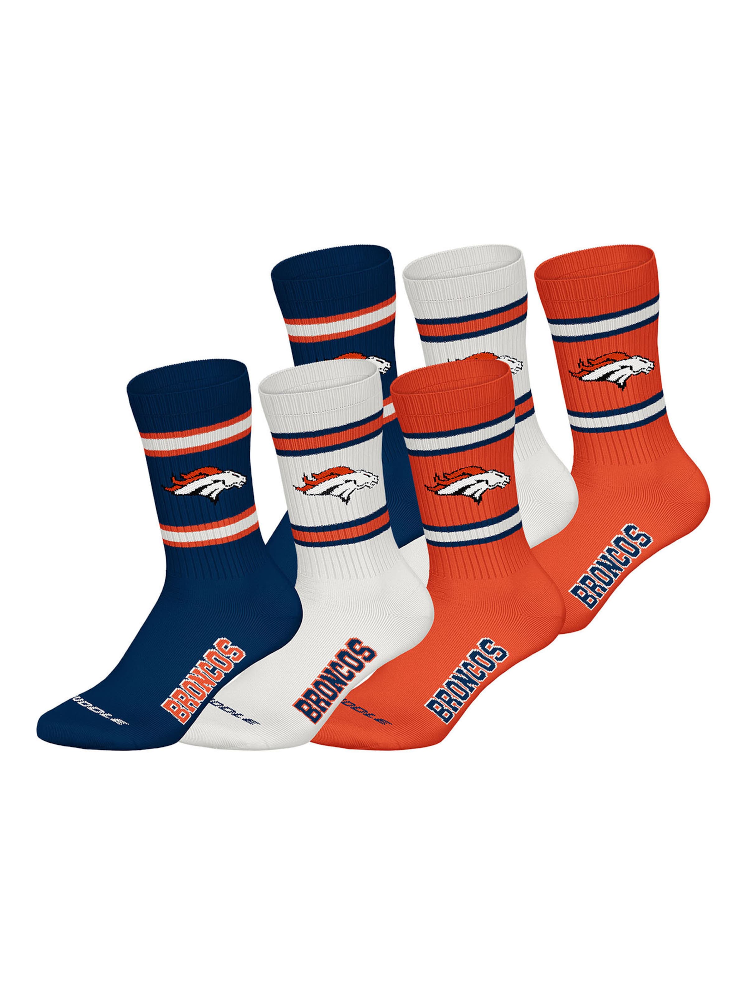 Huddle Socks ' Denver Broncos ' in Dark blue / Orange / White, Item view