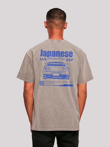 T-Shirt 'Retro Car Japanese Streetstyle' F4NT4STIC en gris : devant