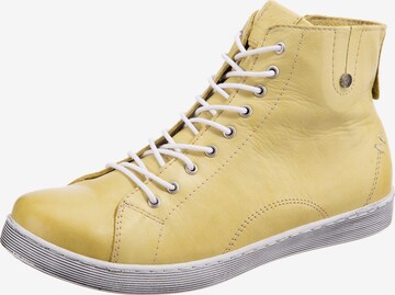 ANDREA CONTI High-Top Sneakers in Yellow: front
