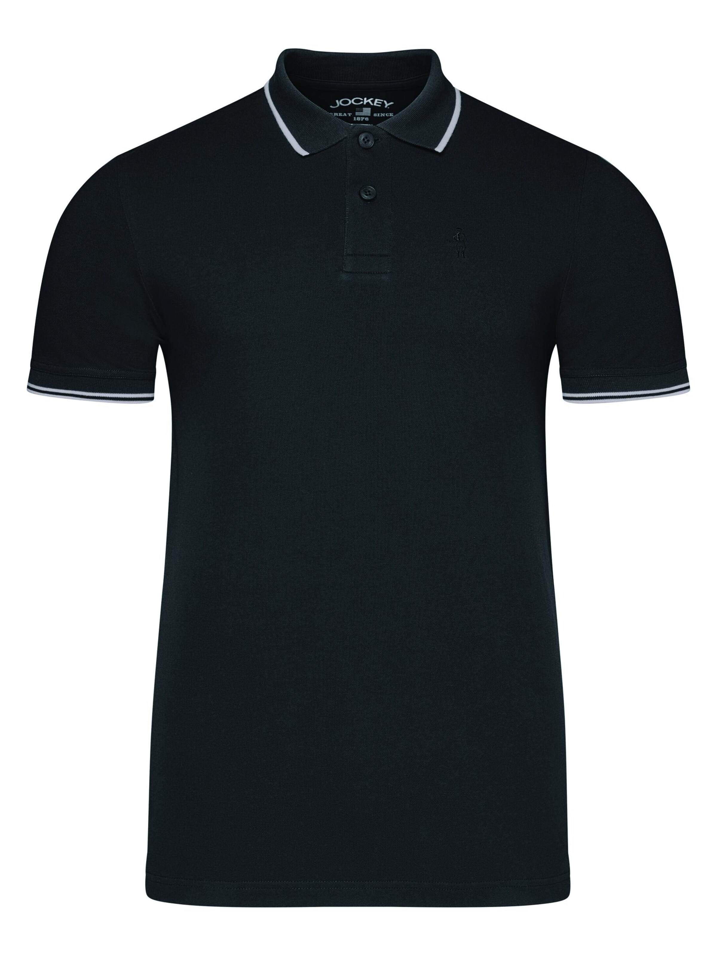 JOCKEY Shirt 'Pique Polo Shirt' in Black: front