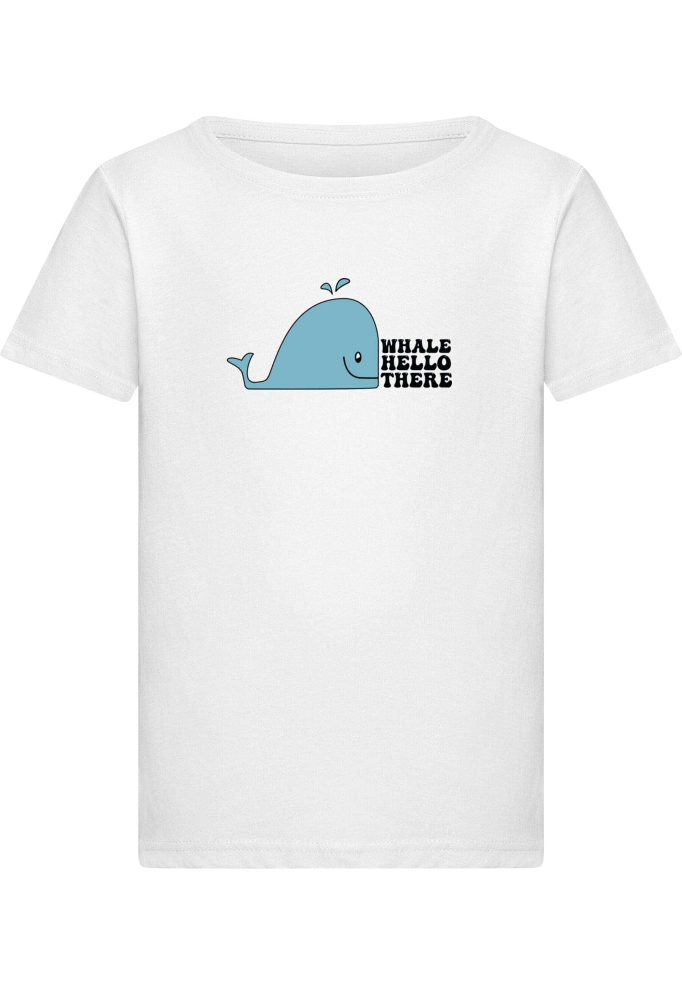 Merchcode Shirt 'Whale Hello There' in Wit: voorkant