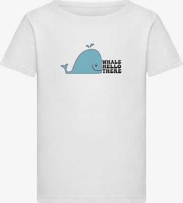 Merchcode T-Shirt 'Whale Hello There' in Weiß: Vorderseite