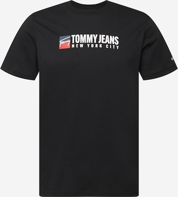 Tricou de la Tommy Jeans pe negru: față