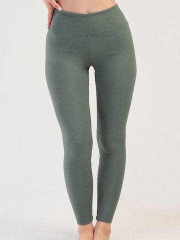 C&City Skinny Legíny – zelená: přední strana