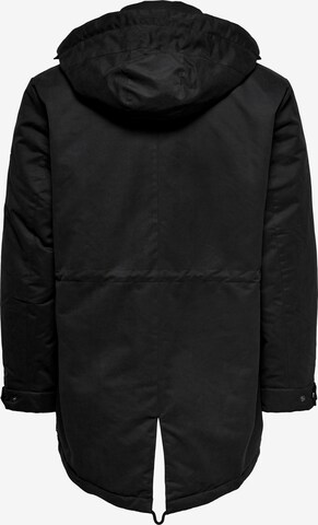 Only & Sons - Parka de inverno 'Klaus' em preto