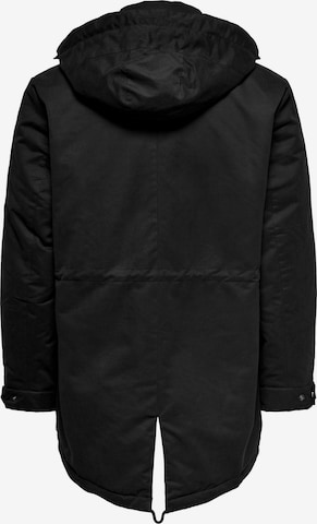 Parka d’hiver 'Klaus' Only & Sons en noir