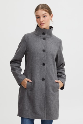 Oxmo Between-Seasons Coat 'Valerine' in Grey: front