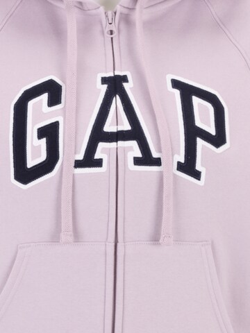 Gap Petite Zip-Up Hoodie 'HERITAGE' in Purple