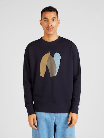 NORSE PROJECTS Sweatshirt 'Arne' in Blauw: voorkant