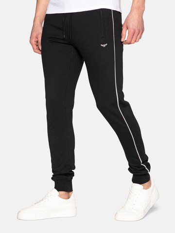 Threadbare Tapered Pants 'Morris' in Black: front