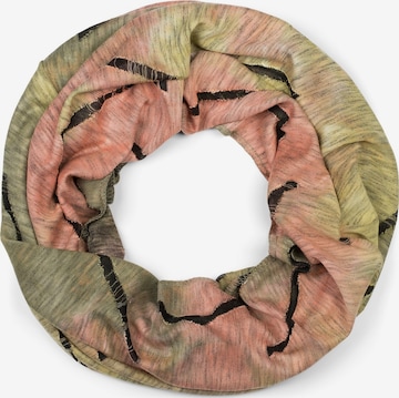 styleBREAKER Schlauchschal 'Loop Schal Destroyed Batik Farbverlauf' in Grün: Vorderseite