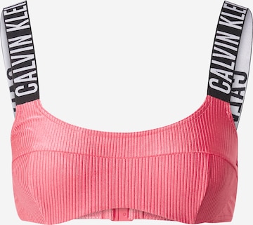 Calvin Klein Swimwear - Soutien Bustier Top de biquíni 'Intense Power' em rosa: frente