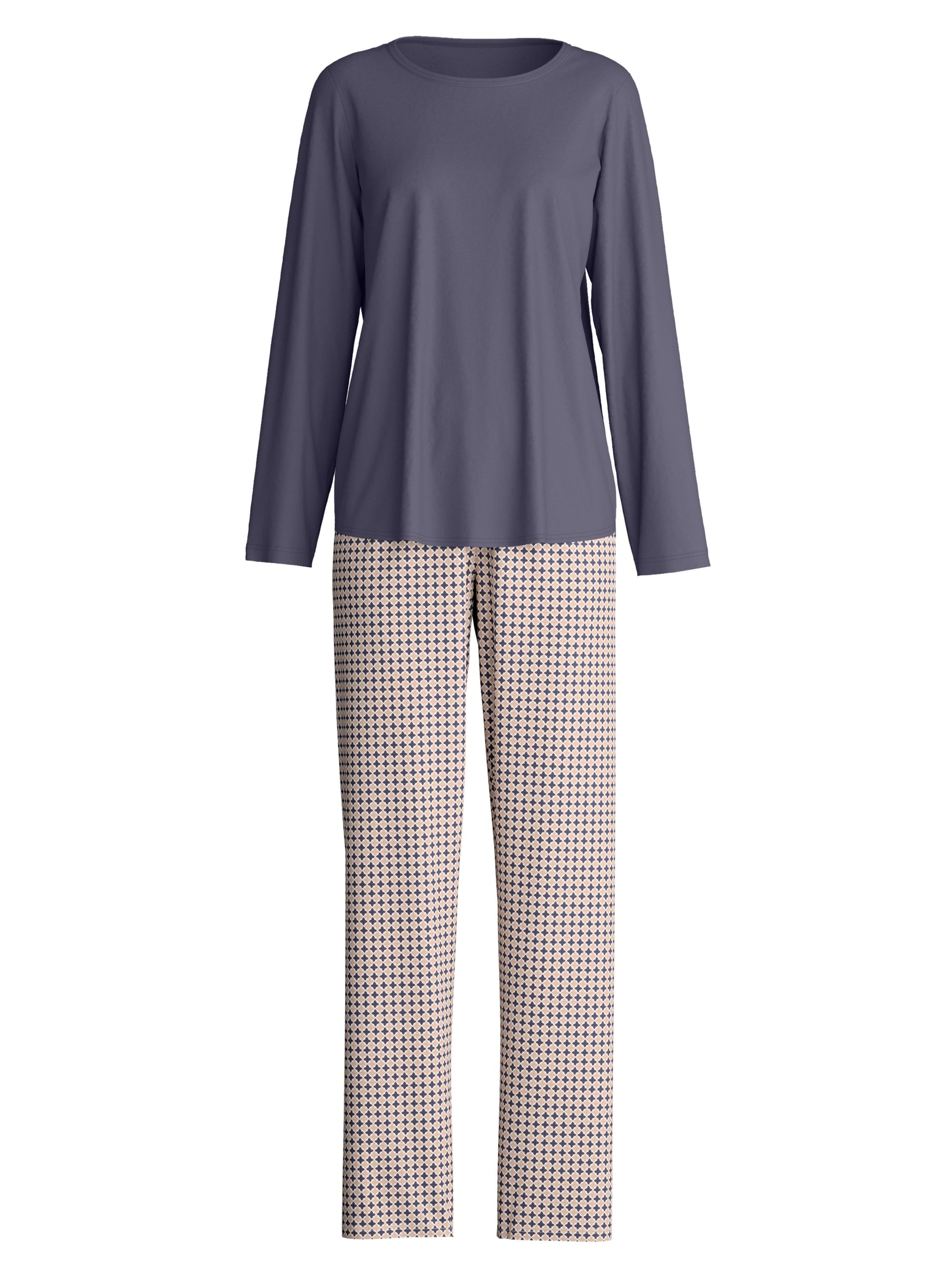 CALIDA Pyjama 'Cotton Special'‌‌ in Grau: Vorderseite