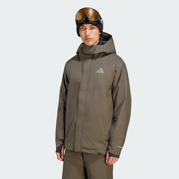 ADIDAS TERREX Outdoorová bunda – zelená: přední strana