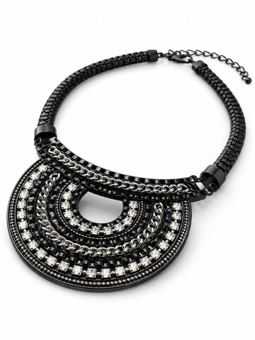 COLLEZIONE ALESSANDRO Necklace 'Mariello' in Black: front