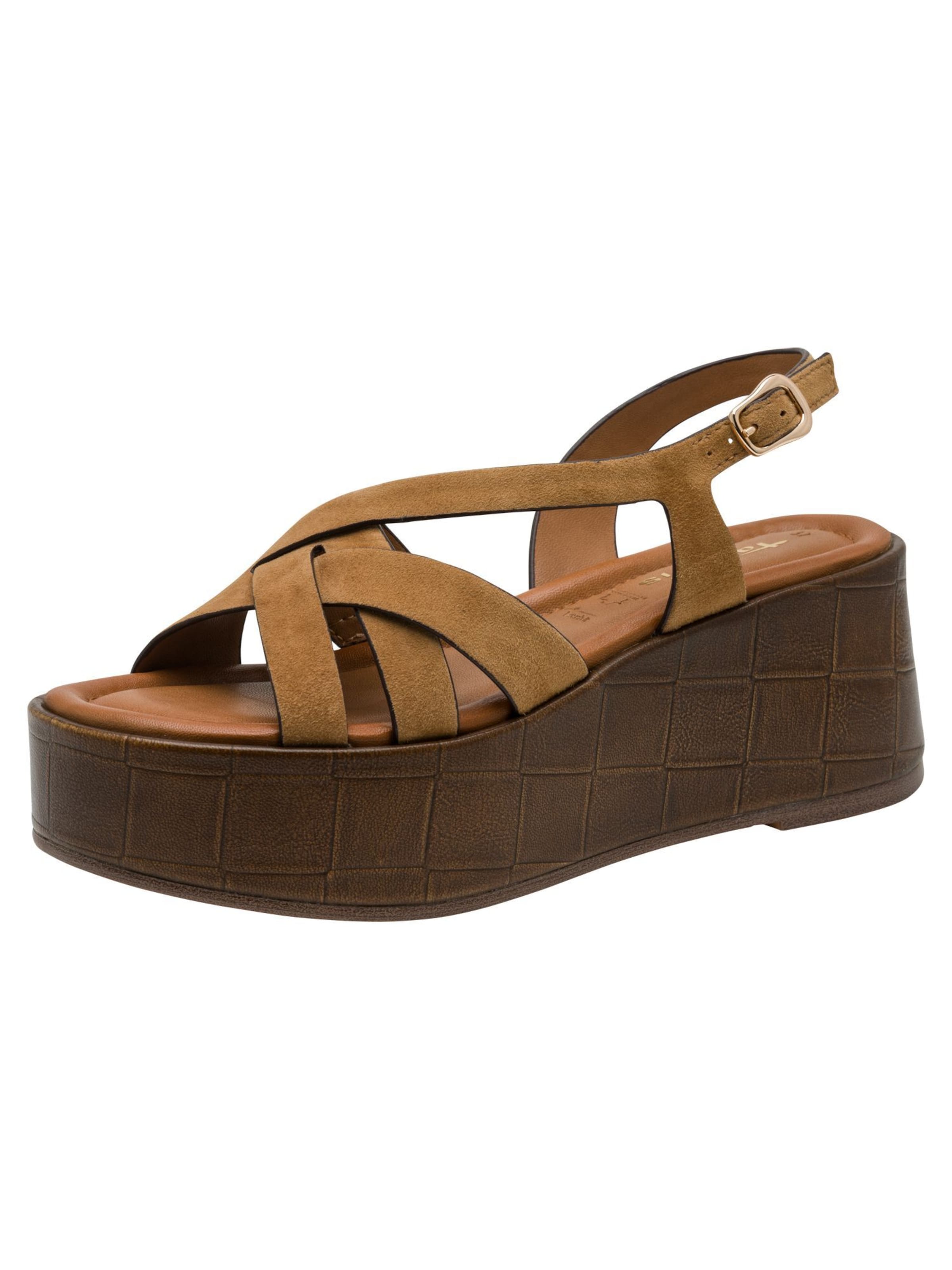 Tamaris Strap Sandals in Brown: front