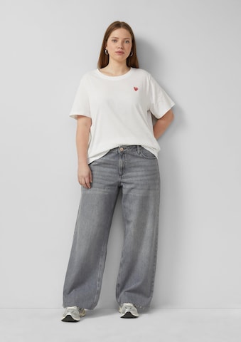 Wide Leg Jean QS en gris : devant