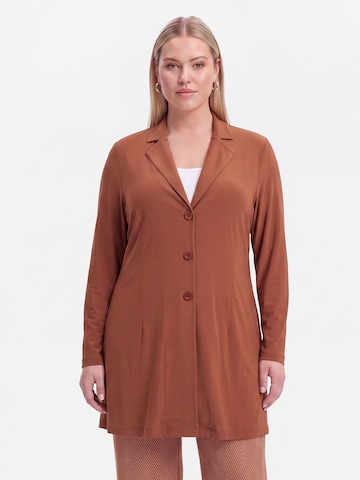 YOEK Blazer in Brown: front
