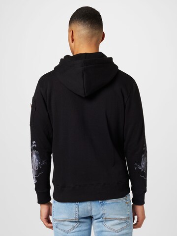 ALPHA INDUSTRIES Sweatshirt 'Dragon' in Zwart