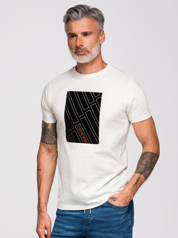 Ombre Shirt in Weiß