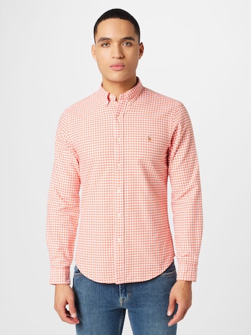 Coupe slim Chemise Polo Ralph Lauren en orange : devant