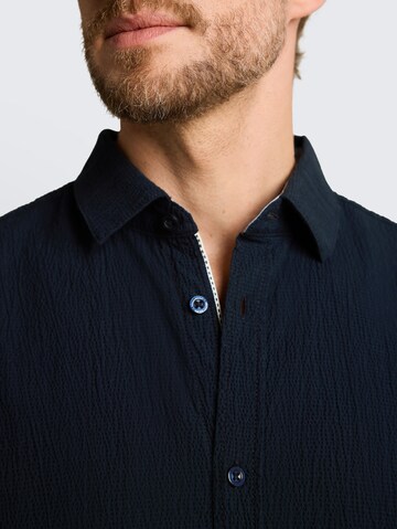 TOM TAILOR Comfort fit Button Up Shirt in Blue