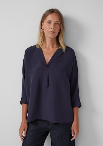 s.Oliver BLACK LABEL Bluse in Blau: Vorderseite