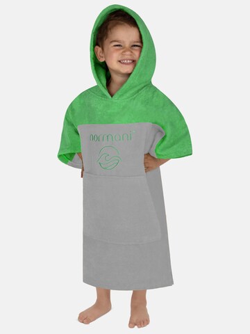 normani Badeponcho 'Puwai' in Grau: Vorderseite