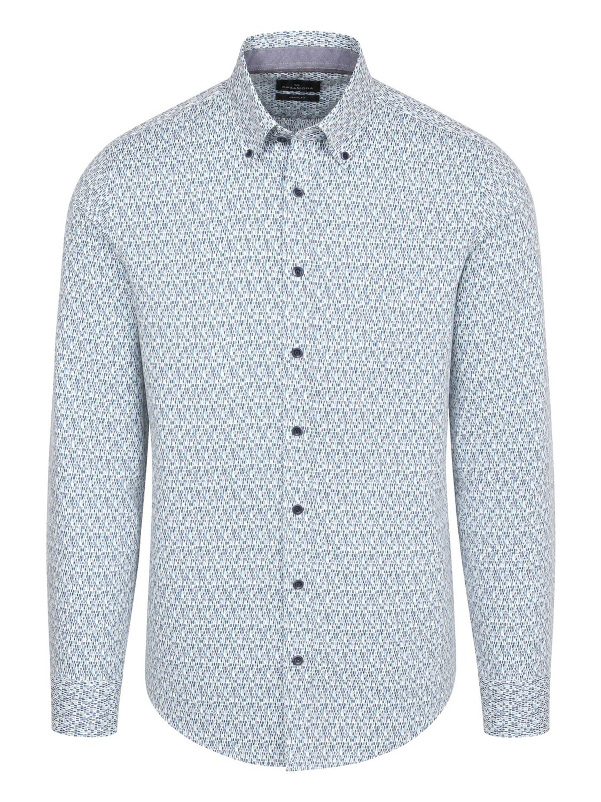 CASA MODA Regular fit Button Up Shirt in Blue: front