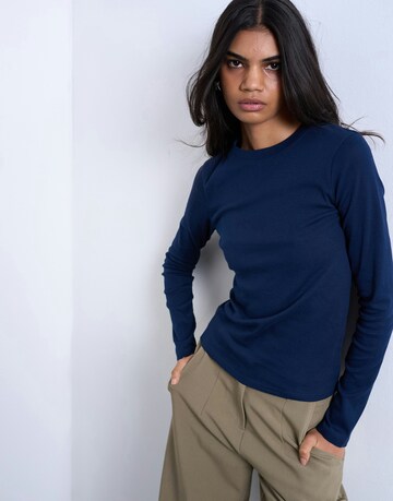 TOPSHOP Shirt 'EVERYDAY' in Blue: front
