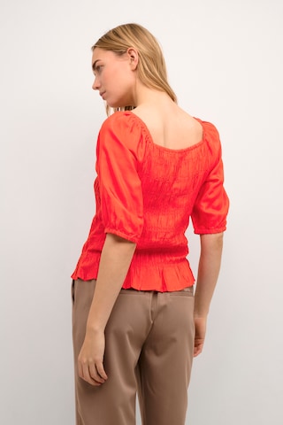 Cream Blouse 'Almas' in Rood