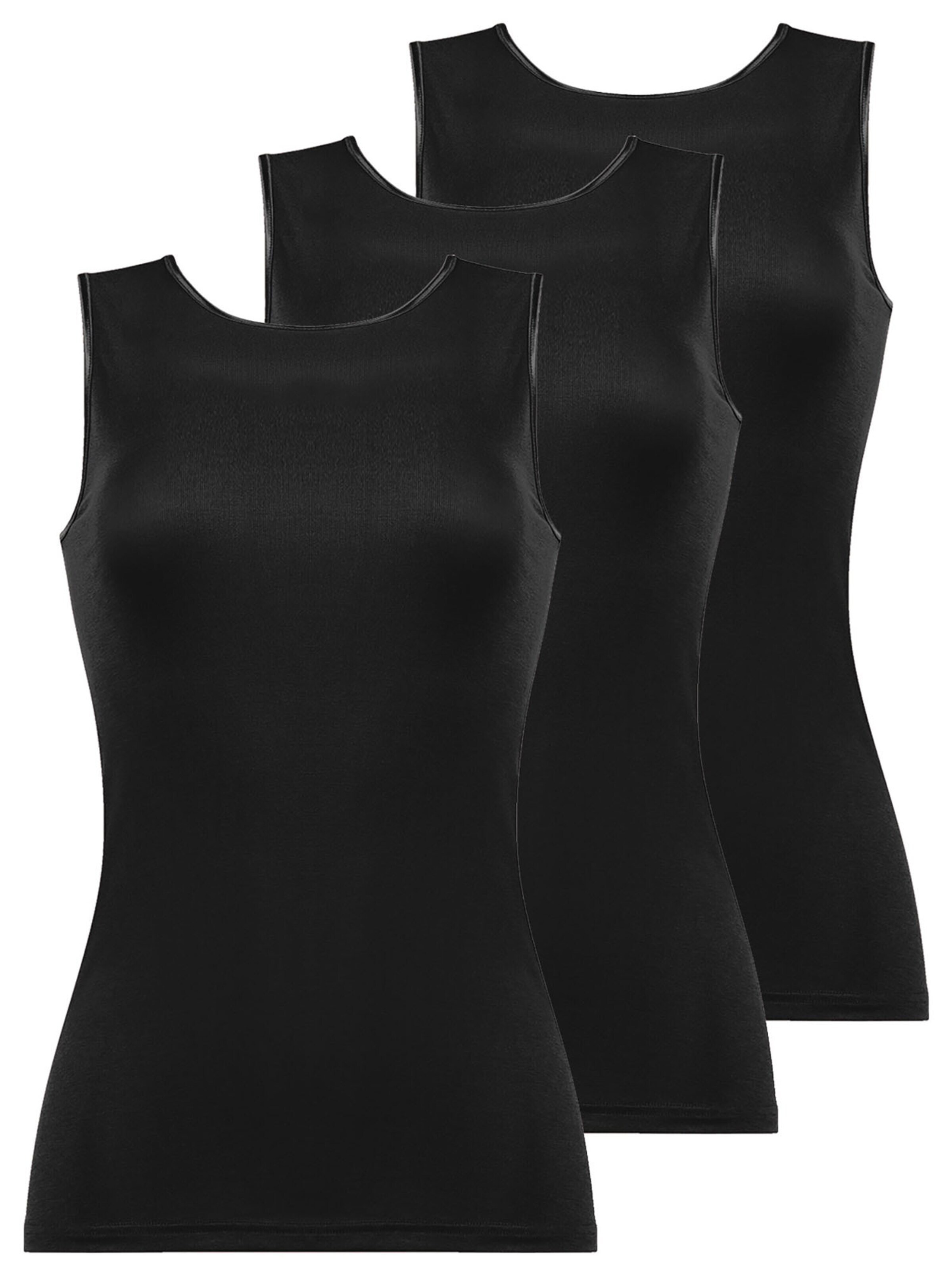 Nina von C. Unterhemd 'Fine Cotton'‌‌‌‌‌‌‌‌‌ in Schwarz: Vorderseite