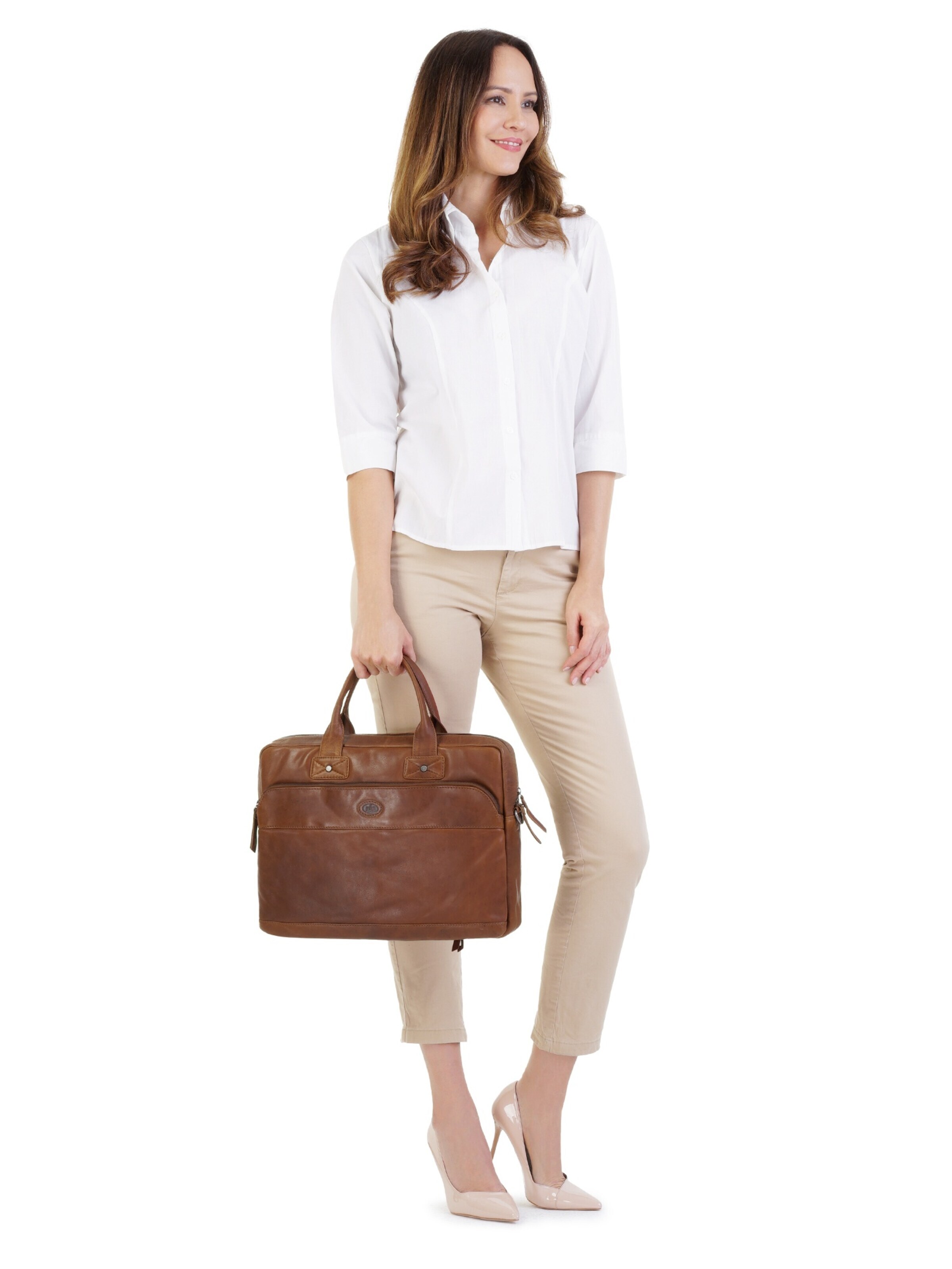 piké Document bag in Brown: front