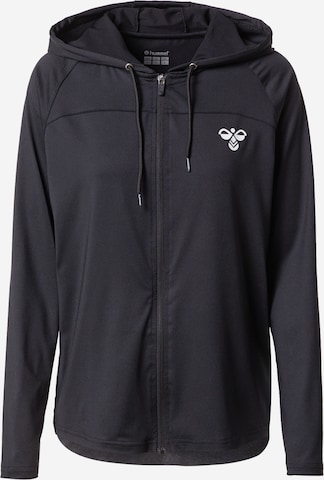 Hummel Athletic Zip-Up Hoodie 'GG12' in Black: front