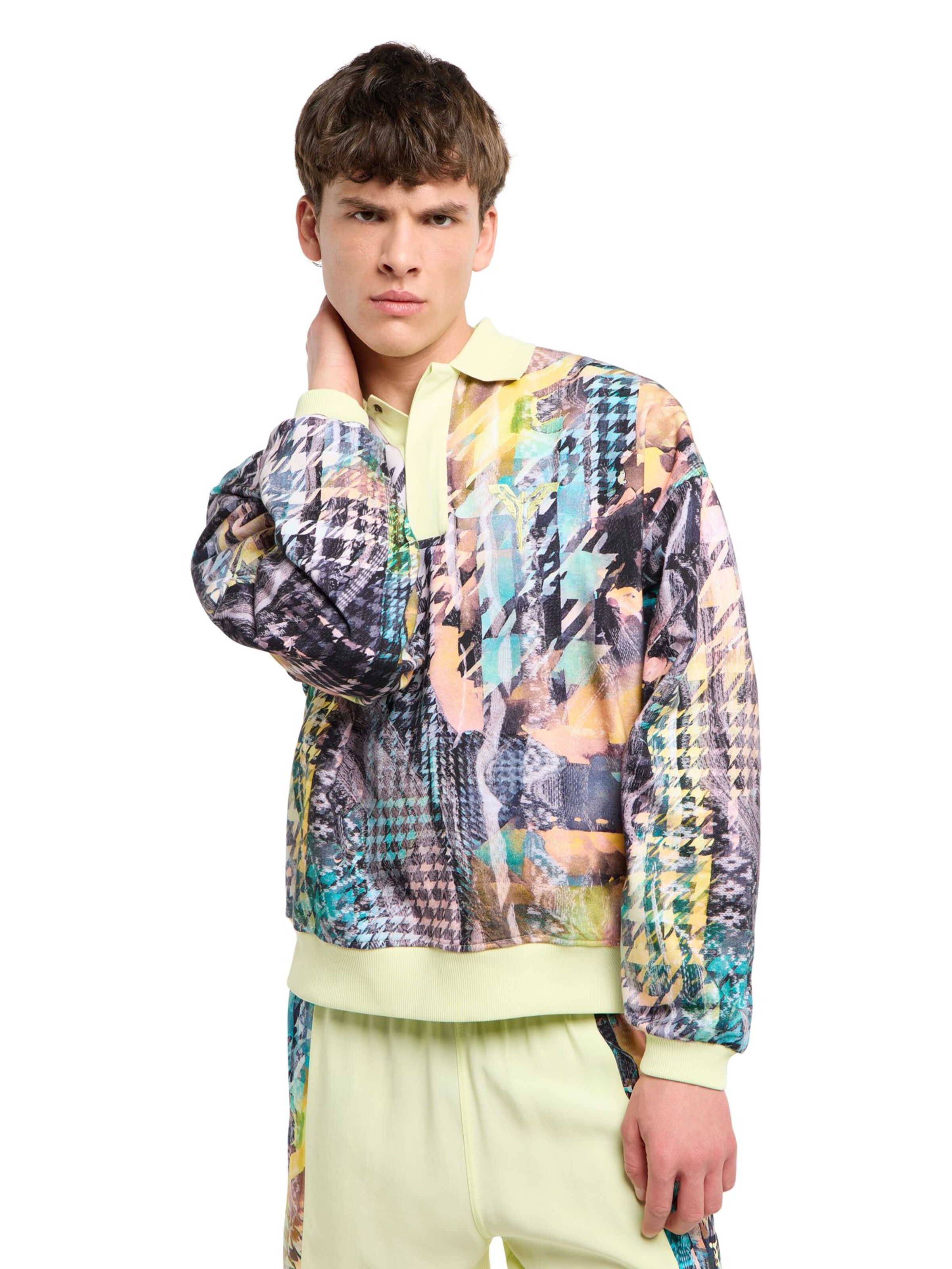 Carlo Colucci Sweatshirt 'Felder' in Mischfarben: Vorderseite