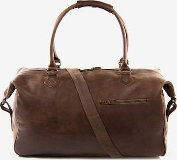 Buckle & Seam Travel Bag 'Linwood' in Brown: front