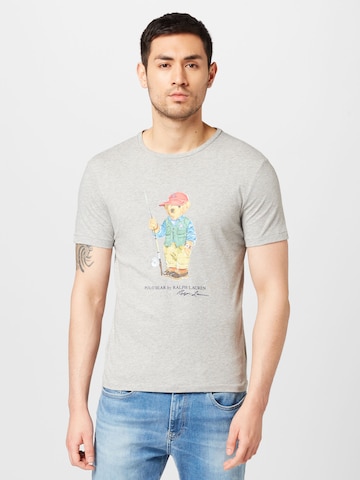 Tricou de la Polo Ralph Lauren pe gri: față