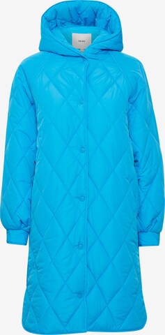 ICHI Between-Seasons Coat 'HANSA' in Blue: front