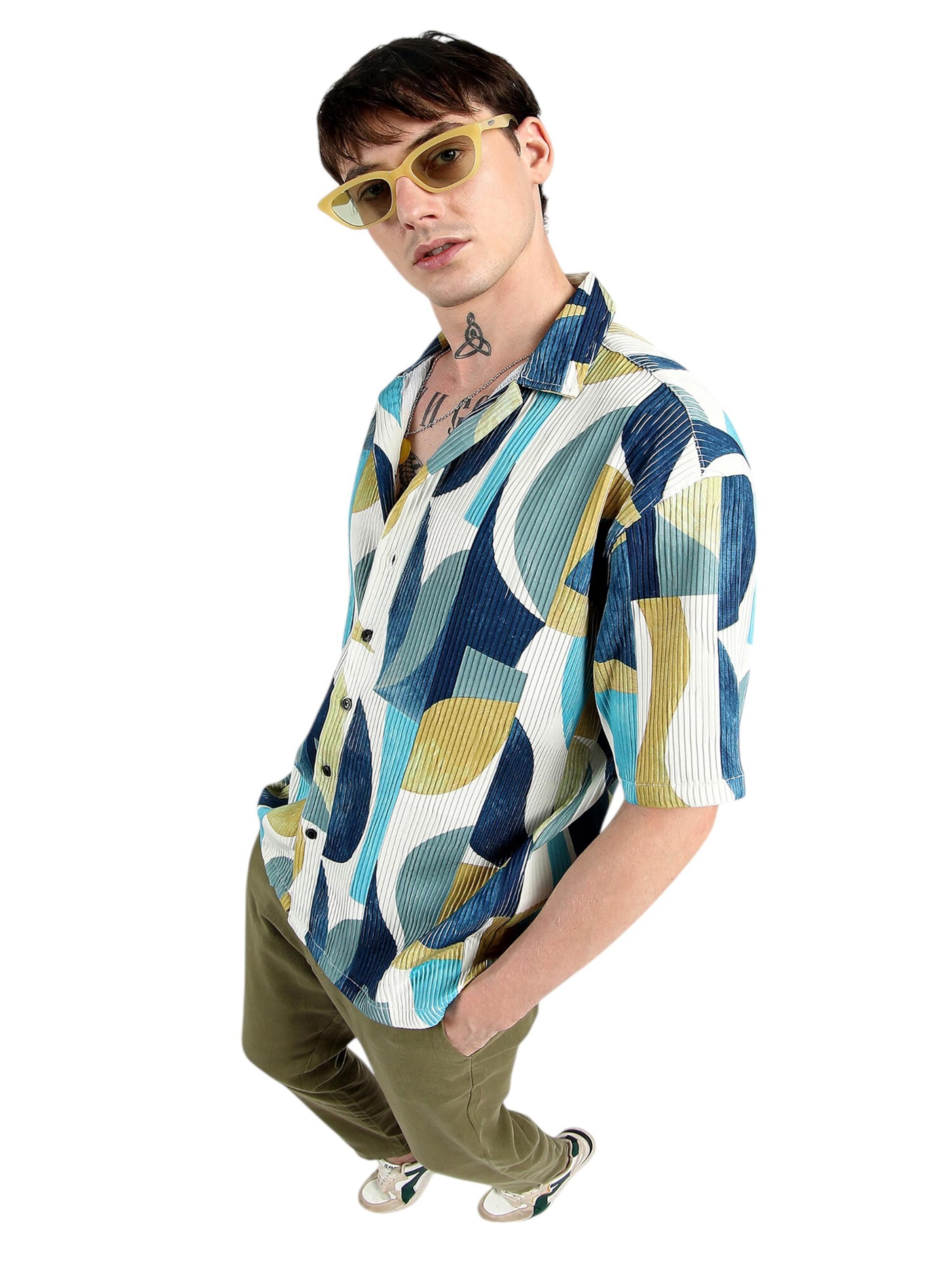 Campus Sutra Comfort fit Button Up Shirt 'Tammie' in Mixed colours