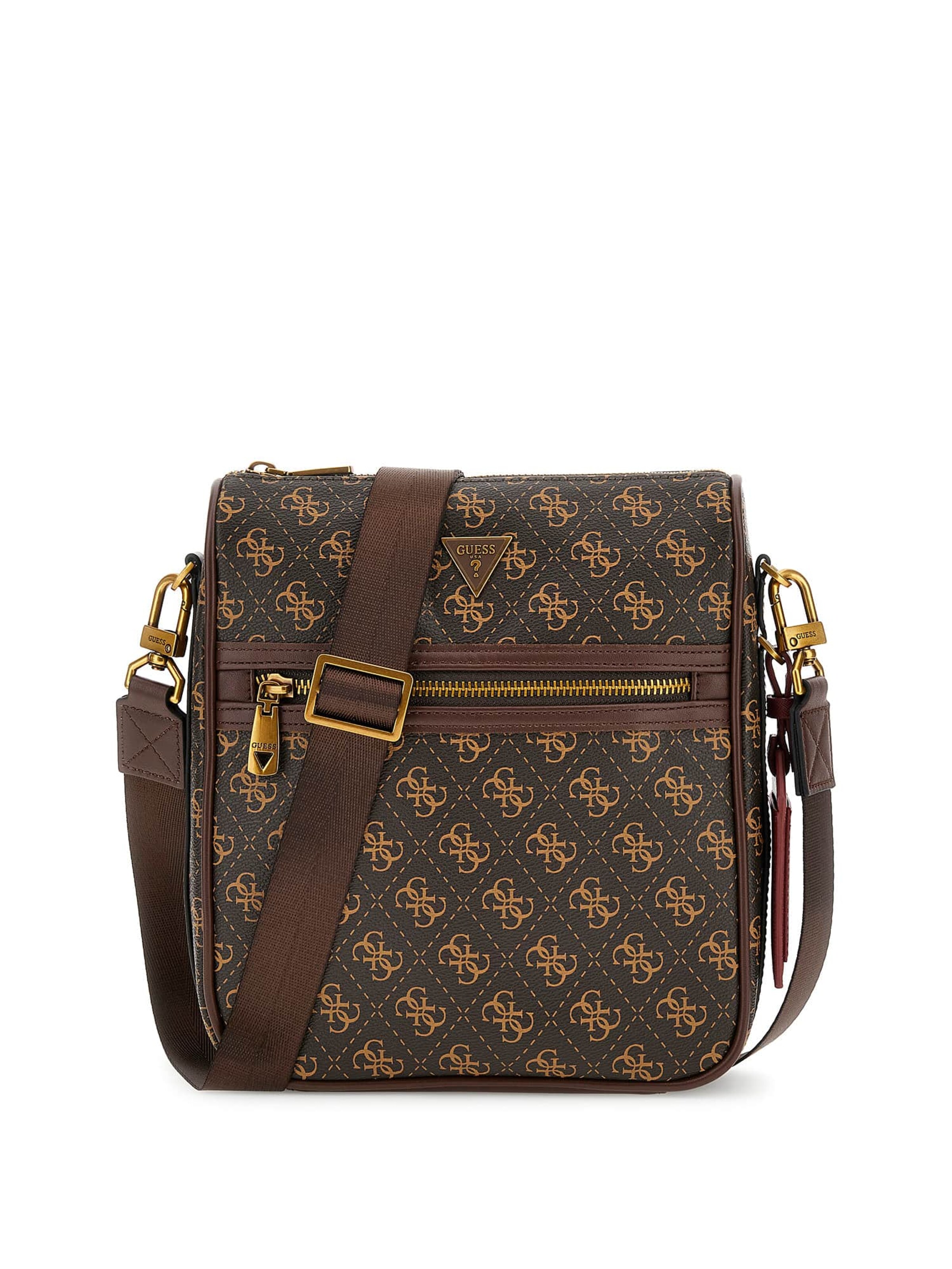 Sac à bandoulière 'Milano' GUESS en marron : devant