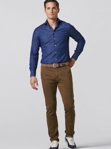 Regular Pantalon chino Meyer Hosen en marron