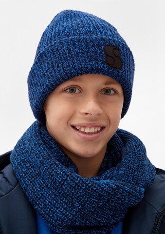 s.Oliver Beanie in Blue: front