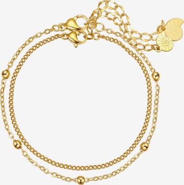 Hey Happiness Armband 'Fine Duo' i guld: framsida