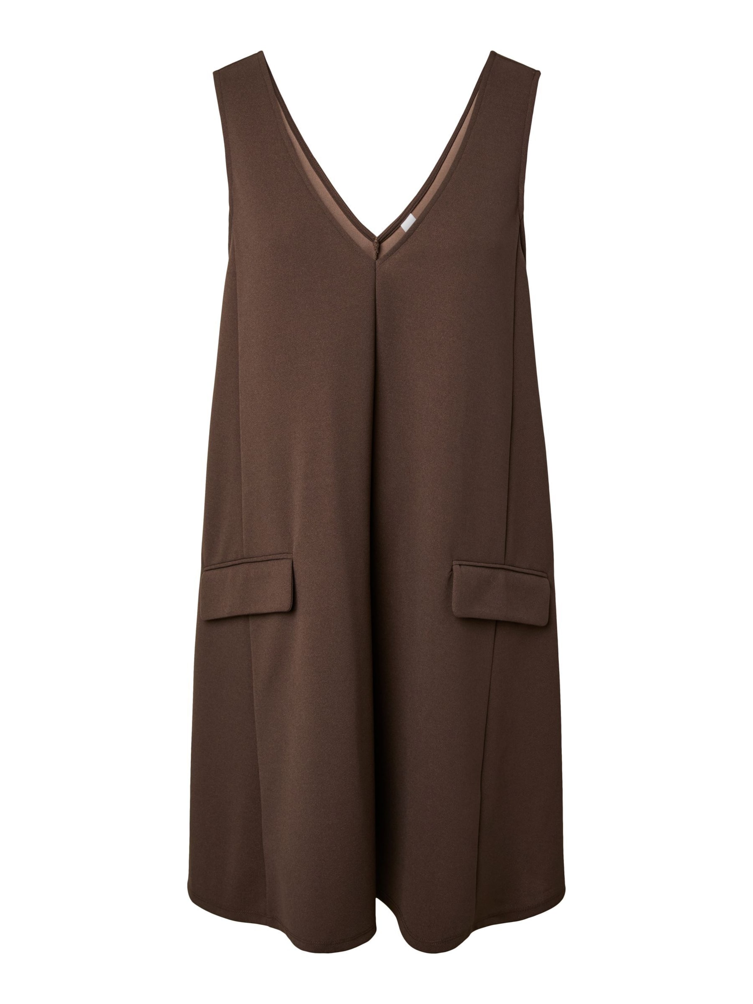 YAS Jurk 'YASMalea' in Bruin: voorkant