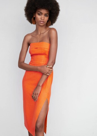 Robe 'Javi' MANGO en orange : devant