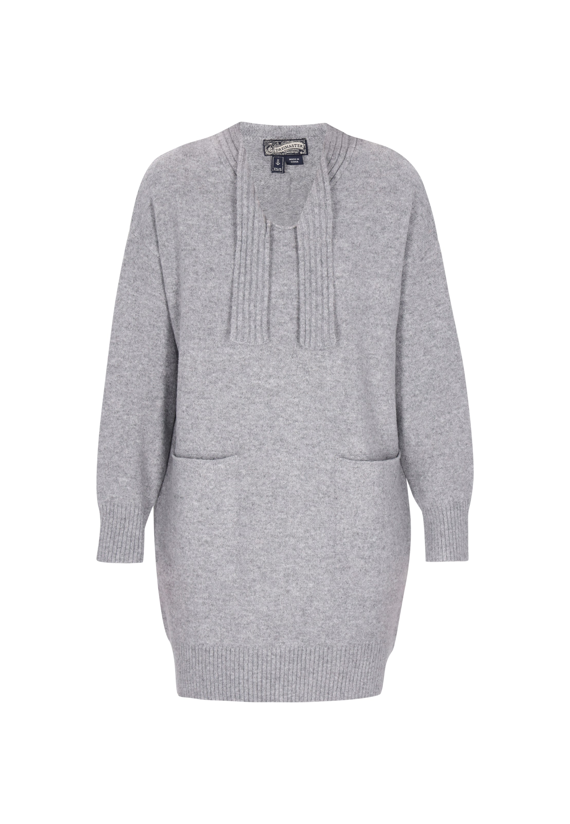 DreiMaster Vintage Knit dress in Grey: front